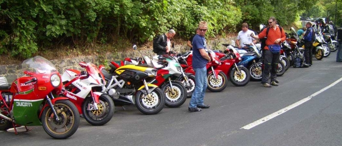 Motorcycle touring holiday and tours Europe classic bike and car events